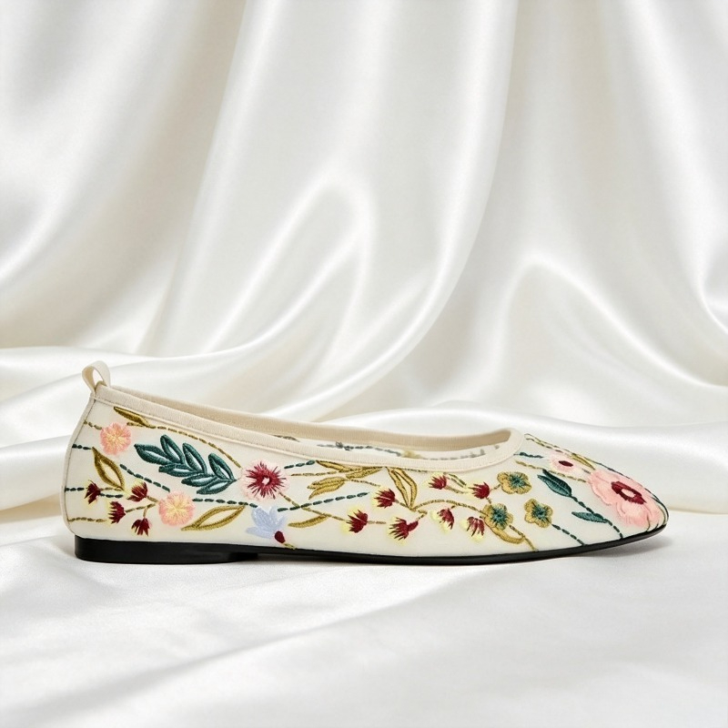 Round Toe Mesh Ballet Flats Sh - огляд і ціна Embroidery Meaning