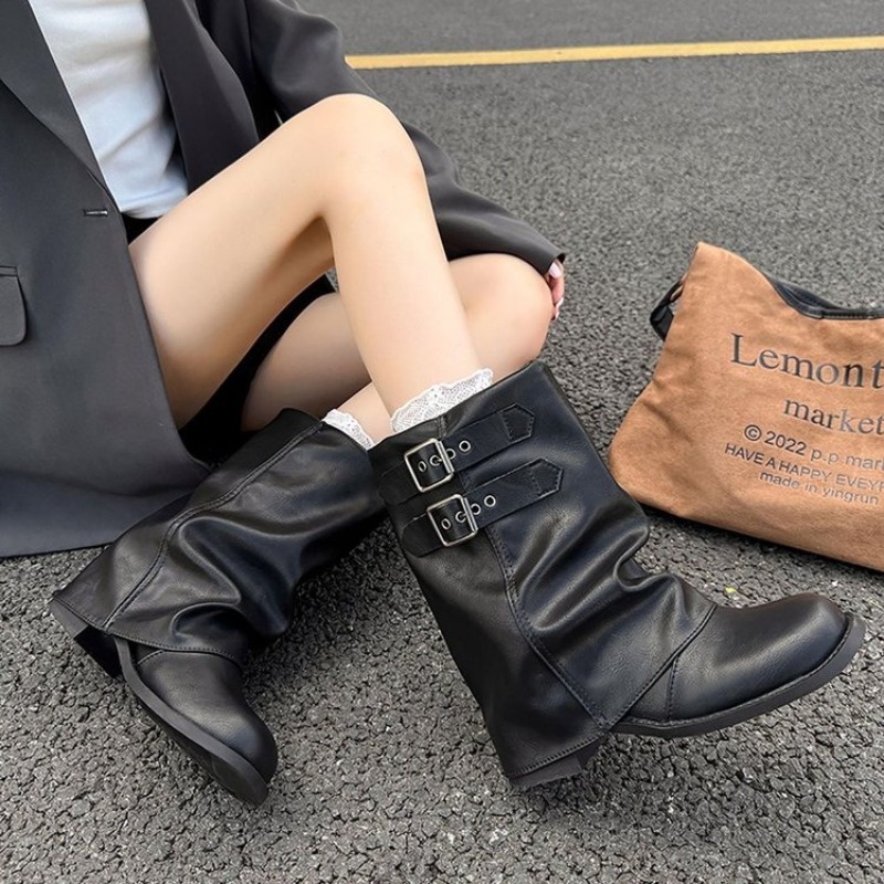 Women Double Buckle Slouch Mid - огляд і ціна Embroidery Garments