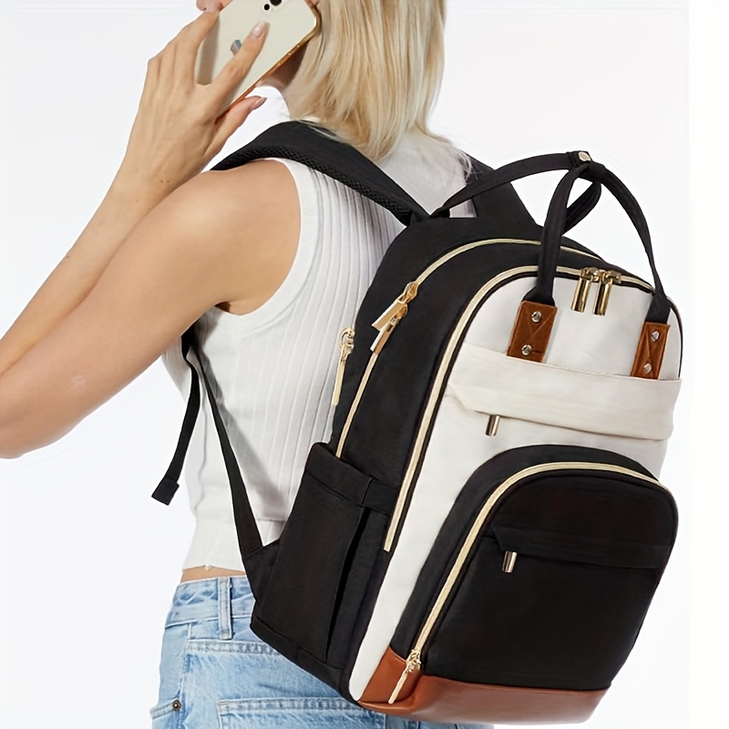 Women Two Tone Laptop Backpack - огляд і ціна Embroidery Bag