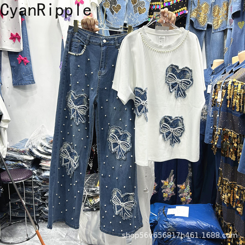 New Spring Summer Women Two-pi - огляд і ціна Embroidery Cotton Shirt