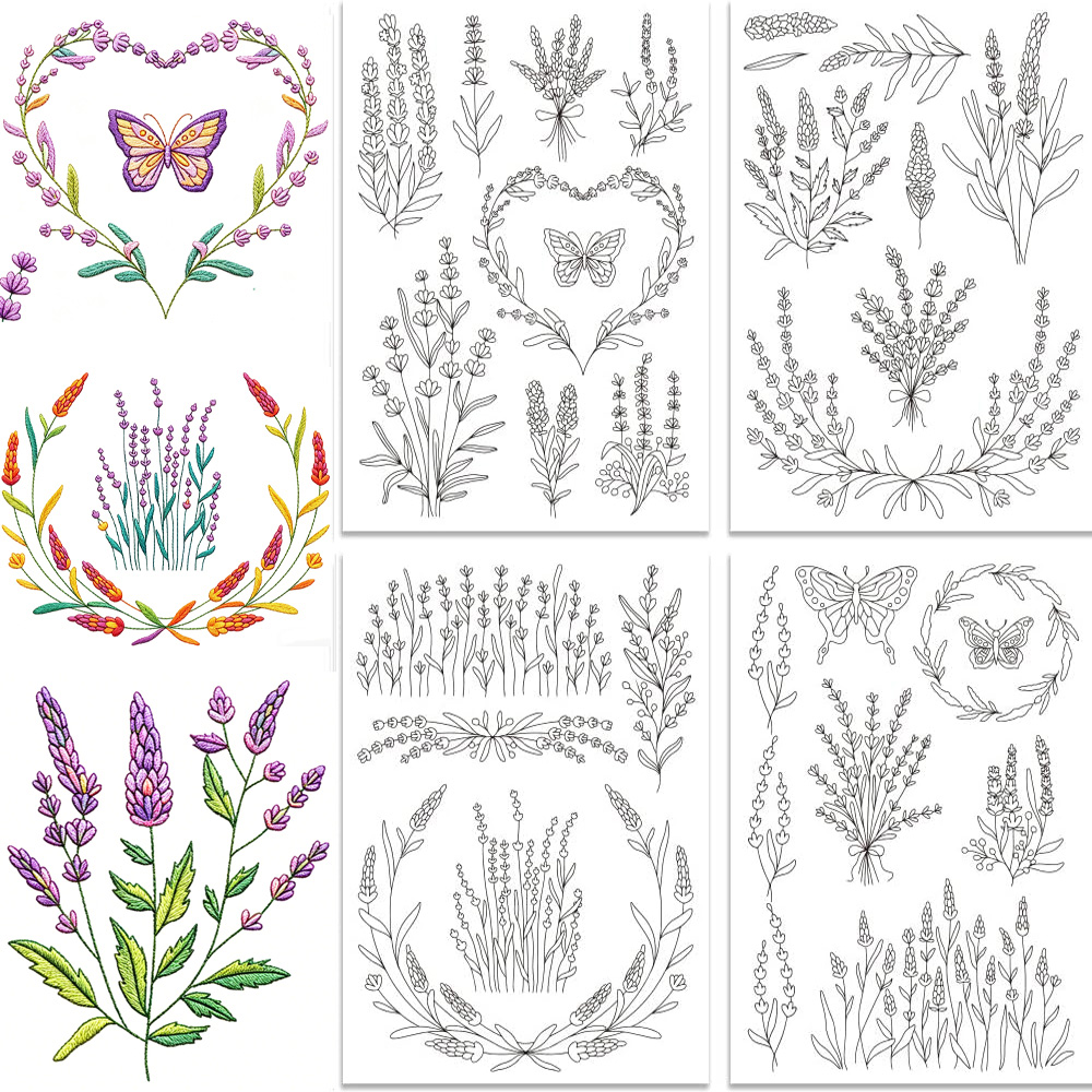 Lavender Flower Butterfly Wate - огляд і ціна Embroidery Meaning